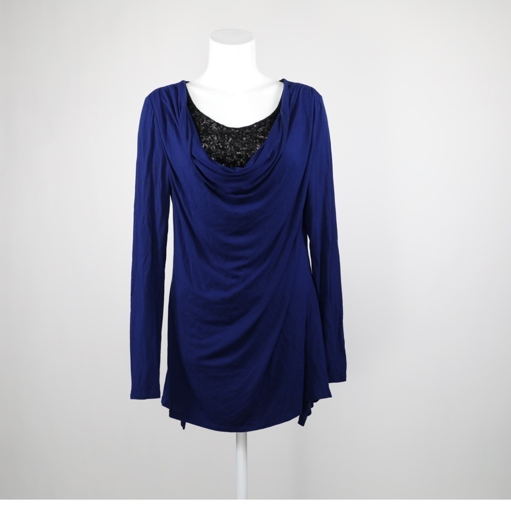 Lysse Women's Blue Draped Top